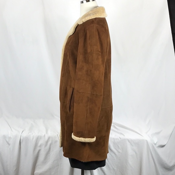 Authentic Shearling leamskin leather Coat in size 12-14 - Picture 2 of 15